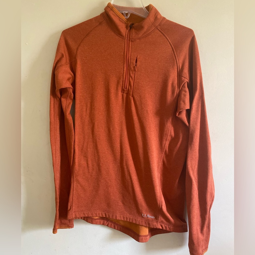L.L. Bean expedition weight Men's Orange Long Sleeve Sweater size Medium